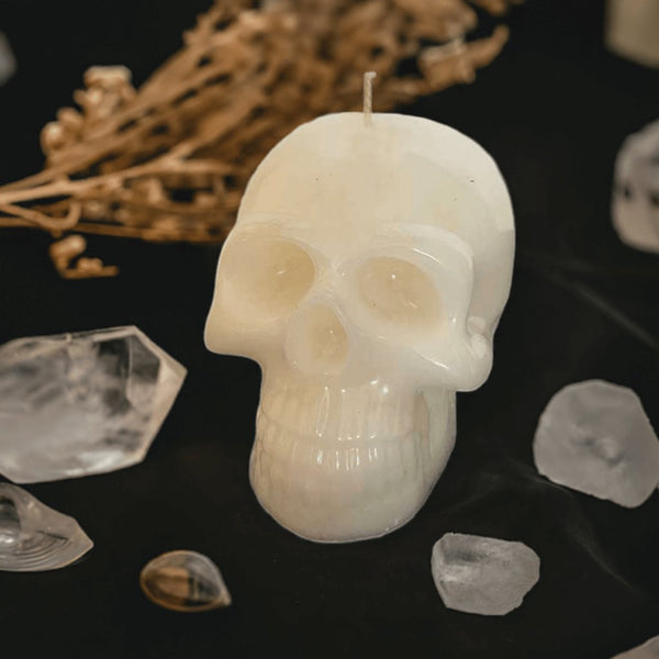 skull spiritual candle handmade - kreassions.com