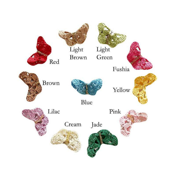 butterflies crochet hair pin - kreassions.com