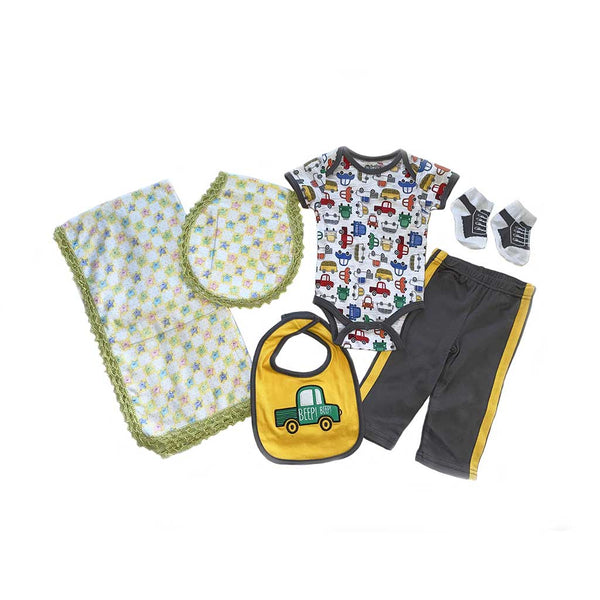 Baby Boy Blanket Truck Set - Newborn Baby Gifts | Kreassions