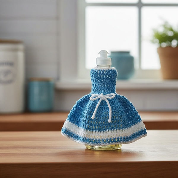 Dish Soap crochet blue Covers - home decor - Handmade Best Gifts - kreassions.com