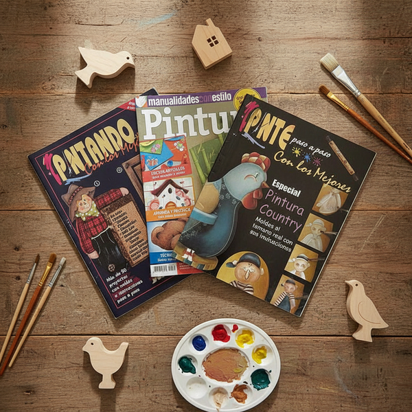 Revista Pintura Country - painting patterns - arts and crafts magazines - Handmade Best Gifts - kreassions.com
