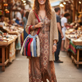 Women handbag crochet Mosaic - women's handbags - Handmade Best Gifts - kreassions.com
