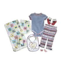 Baby Blanket Animals and Squares Gift Set - newborn handmade gifts - kreassions.com