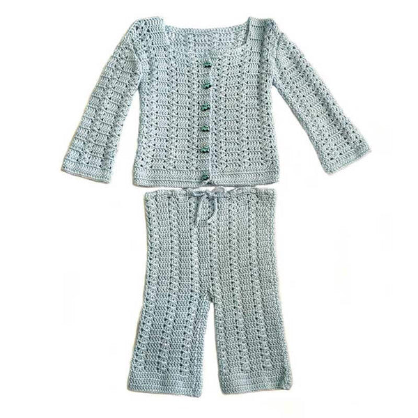 Baby Layette Blue Crochet Set - kreassions.com