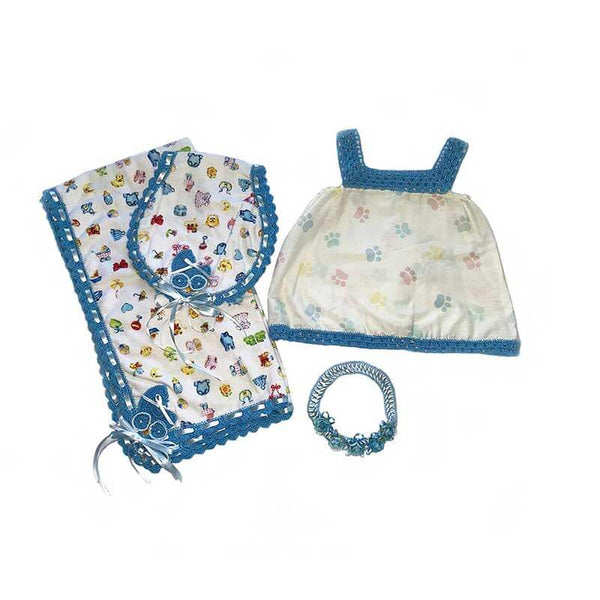 Baby Blanket Carriage Blue Gift Set - kreassions.com