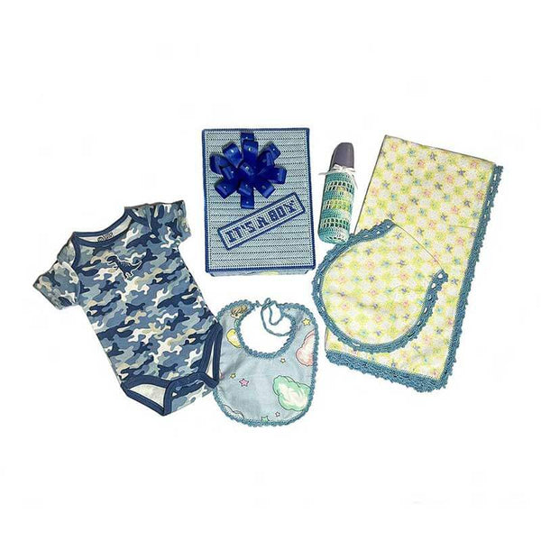 Baby Boy Blue Stars Shower Gift Box-kreassions.com