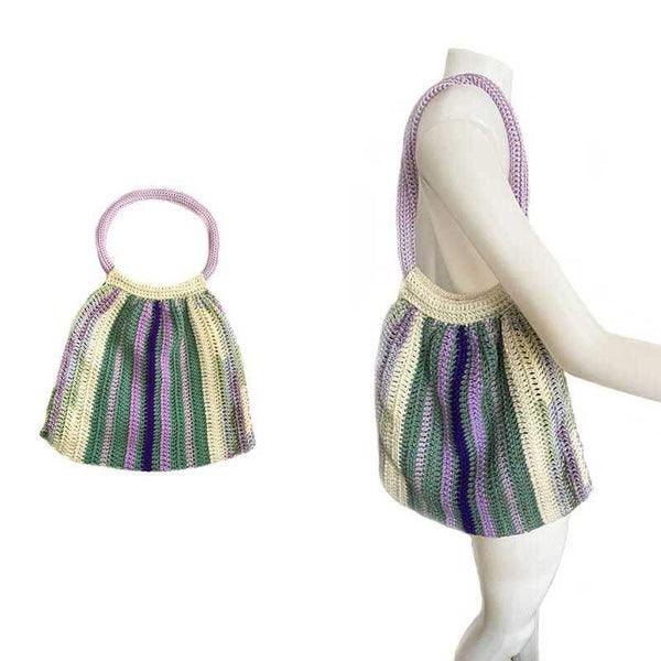 Women Purse Cream Lilac Gift Set crochet - kreassions.com