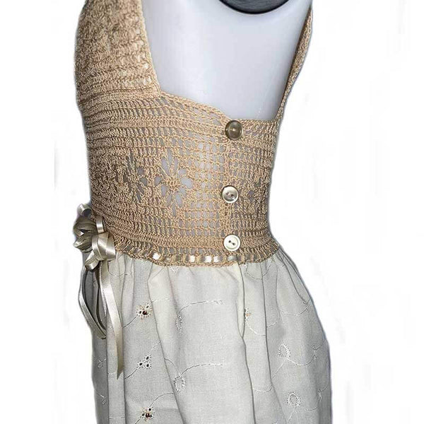 Girl Cream Dress - Vainilla - My Garden Collection -kreassions.com 