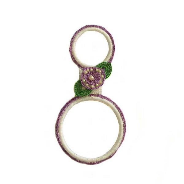 Towel Hangers purple crochet ring - kreassions.com