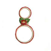 Towel Hangers red crochet ring - kreassions.com
