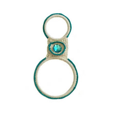 Towel Hangers turquois blue crochet ring - kreassions.com