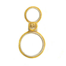 Towel Hangers yellow crochet ring - kreassions.com