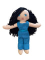 rag doll handmade blue romper - handmade dolls - kreassions.com