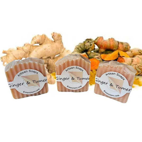ginger & tumeric artisan soaps - kreassions.com