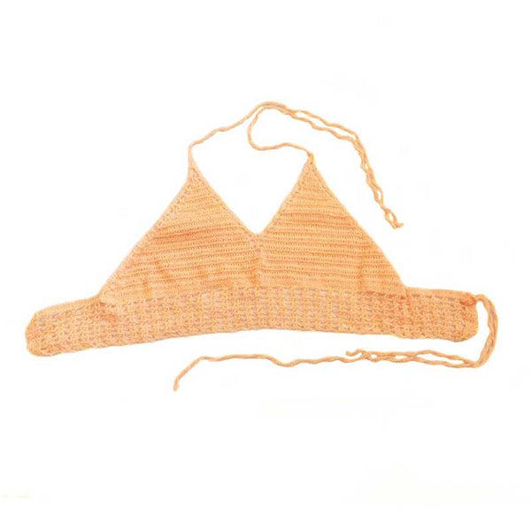 Girl Blouse Orange/White Crochet - kreassions.com