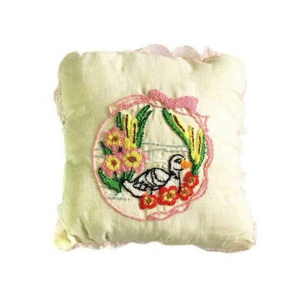 landscape nature duck hunter punch needle embroidery pillow - kreassions.com
