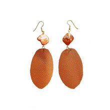  Leather-earring-brown-bead-oval-kreassions.com