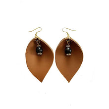 Leather-earring-brown-drop-kreassions.com