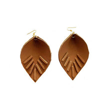 Leather-earring-brown-line-drop-kreassions.com