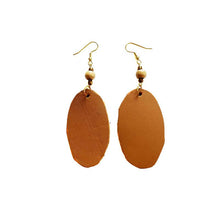 Leather-earring-brown-oval-kreassions.com