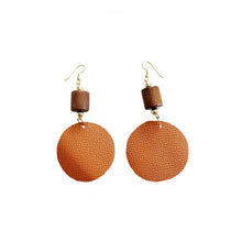 Leather-earring-brown-round-2-kreassions.com