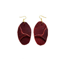 Leather-earring-dark-red-oval-kreassions.com