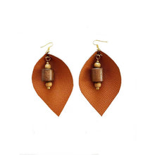 Leather-earring-light-brown-drop-kreassions.com