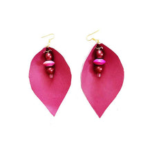 Leather-earring-pink-drop-kreassions.com