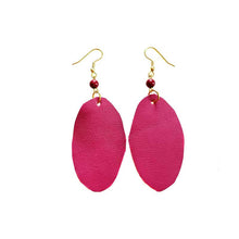  Leather-earring-pink-oval-kreassions.com