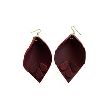Leather-earring-red-wine-drop-kreassions.com
