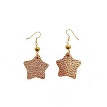 Load image into Gallery viewer, kreassions.com Leather-earring-stars
