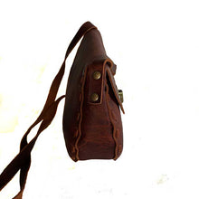 kreassions.com Leather Woman Handbag Dark Red Cross Long Cord