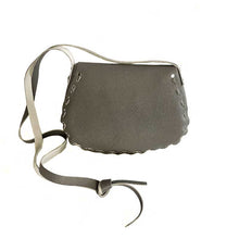 Load image into Gallery viewer, kreassions.com Leather Woman Handbag Gray Cross Long Cord
