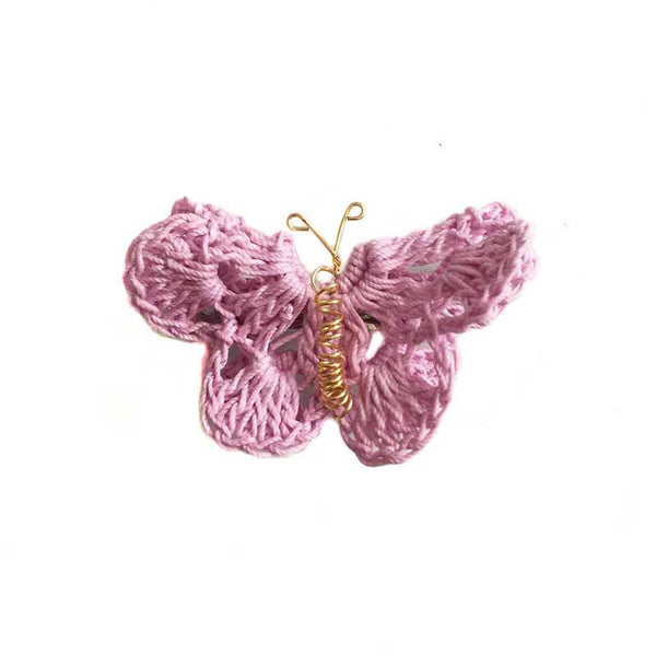 Butterfly Hair Pin Lilac Crochet - kreassions.com