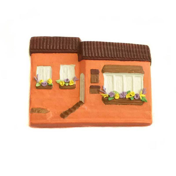 Wall Plaque Orange House Hand Painted - kreassions.com