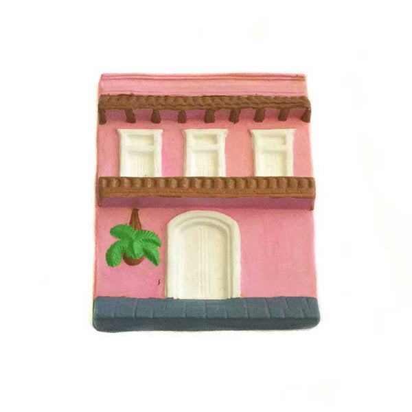 Wall Plaque Pink House Hand Painted - kreassions.com