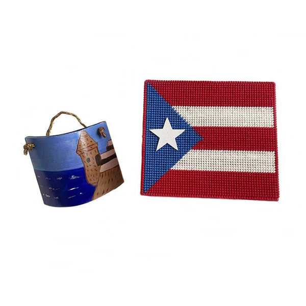 Wall Plaque El Morro Puerto Rico flag Gift Set - kreassions.com