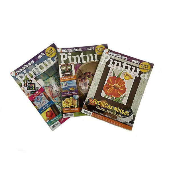 Revista Pintura con Tecnicas Mixtas Vol 1, 2 y 3 - kreassions.com