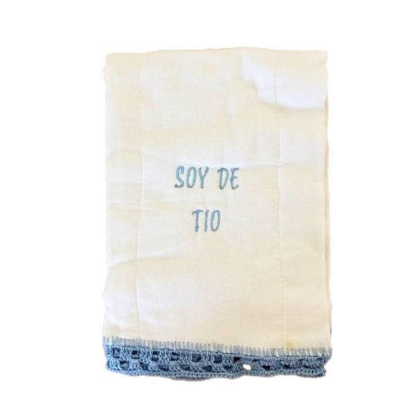 Baby Burp Cloth Diaper Embroidered Uncle blue - newborn baby gifts - kreassions.com