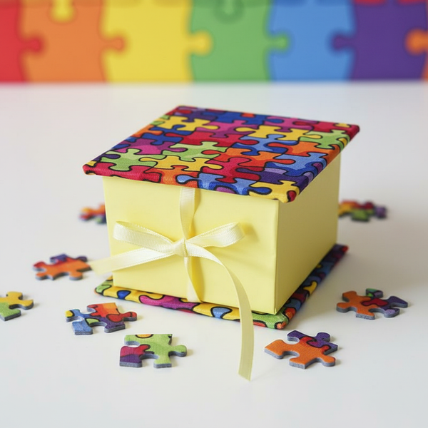 autism ribbon custom box - personalized custom boxes -kreassions.com 
