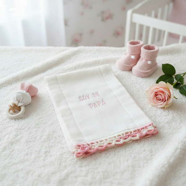 Baby Diapers Cloth Embroidered Daddy pink - newborn baby gifts - kreassions.com