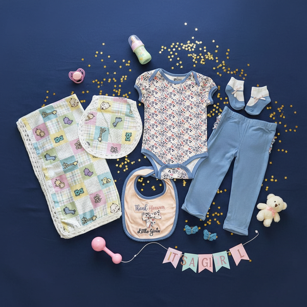 Baby Blanket Animals and Squares Gift Set - newborn baby gifts -kreassions.com