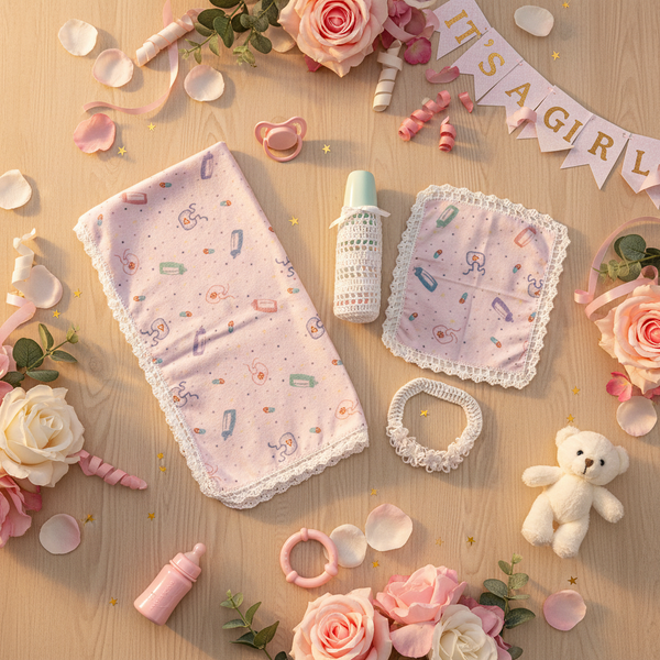 Baby Blanket Bottles Gift Set - newborn baby gifts - kreassions.com