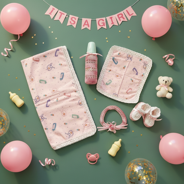 Baby Blanket Bottles Gift Set - newborn baby gifts - kreassions.com