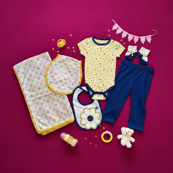 Baby Blanket Pink Stars Girl Gift Set - newborn baby gifts -kreassions.com