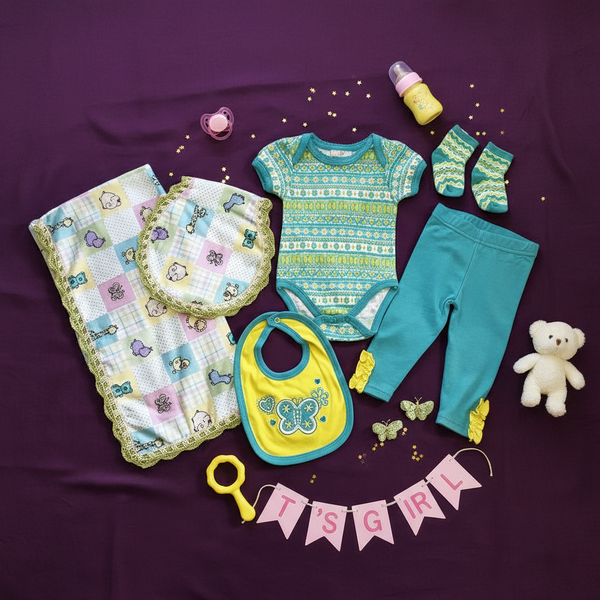 Baby Blanket Animals and Squares Gift Set - newborn baby gifts - kreassions.com