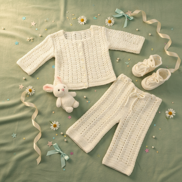 Baby Layette Outfit crochet Gift Set - newborn baby gifts - kreassions.com