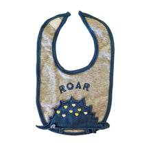Baby bib with dinosaur design and 'ROAR' text - kreassions.com