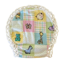 baby burp cloth flannel with cartoon animals - kreassions.com