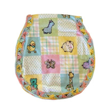  baby burp cloth with animal patterns and crocheted edge - kreassions.com